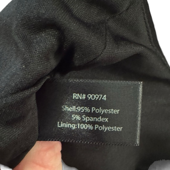 Women’s Boston Proper Black Jumpsuit With Attached Cape/Flutter Top With Sequins - Picture 14 of 14